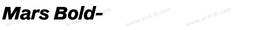 Mars Bold字体转换 Mars Bold字体转换